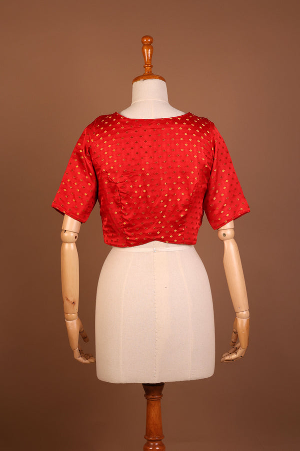 Crimson Red silk cotton blouse