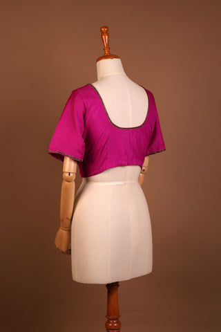 Fuchsia Pink silk blouse