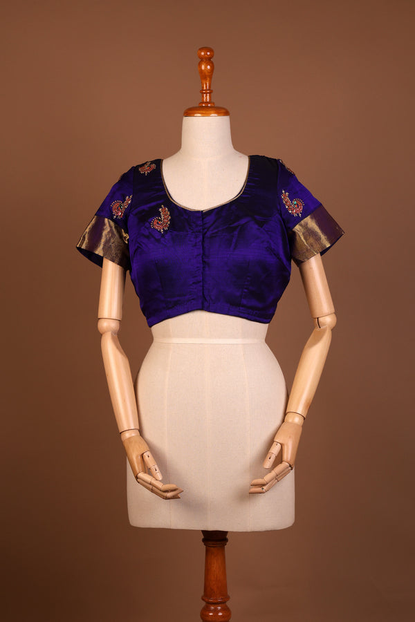 Indigo Infusion silk blouse