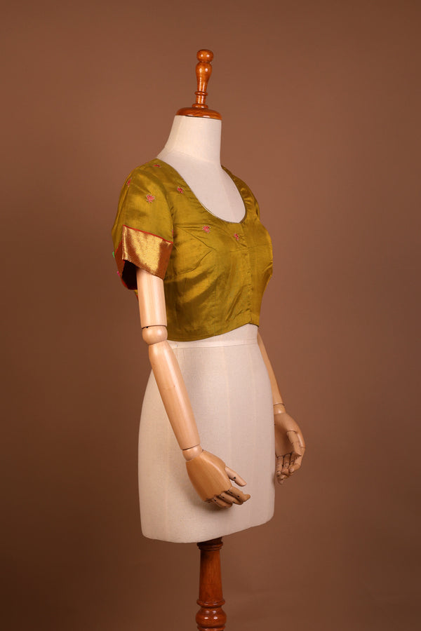 Mehendi majesty silk blouse