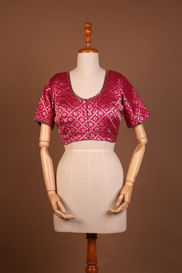 Magenta Pink silk blouse