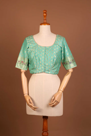 Ocean mist silk cotton blouse