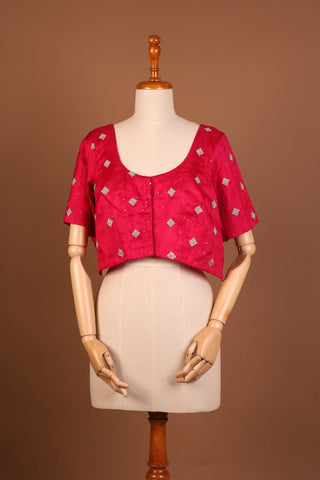 Flamingo Pink silk cotton blouse