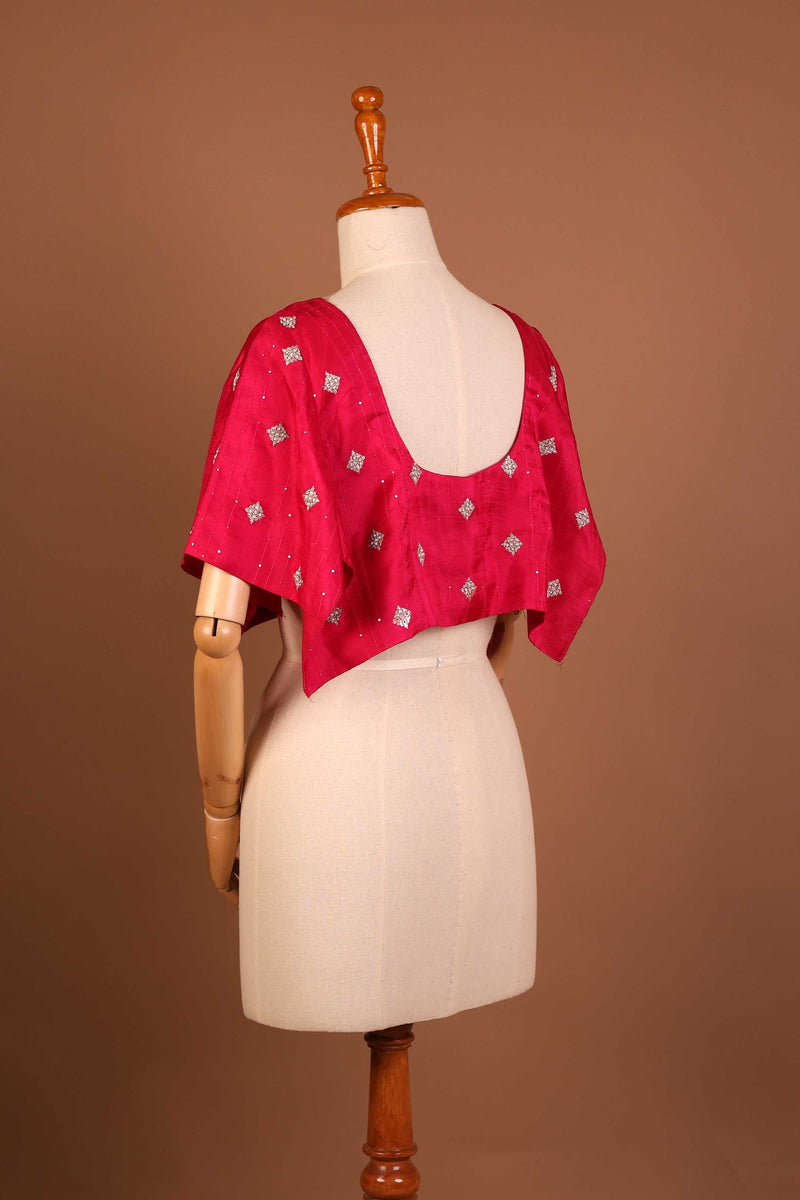 Flamingo Pink silk cotton blouse