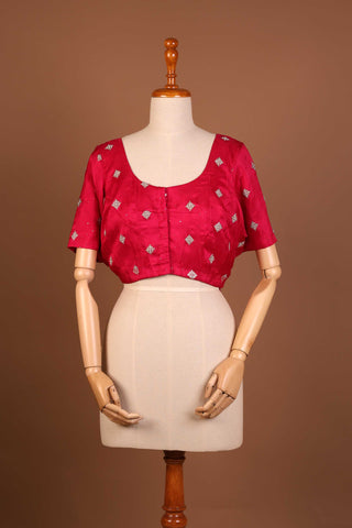 Flamingo Pink silk cotton blouse