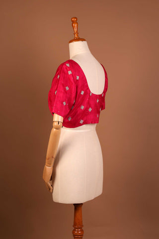 Flamingo Pink silk cotton blouse