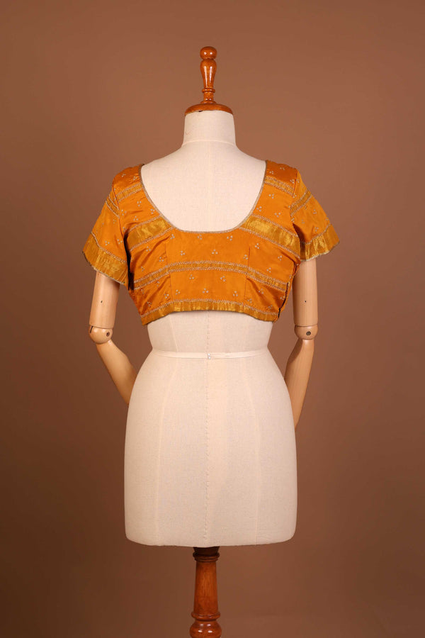 Saffron shine silk cotton blouse