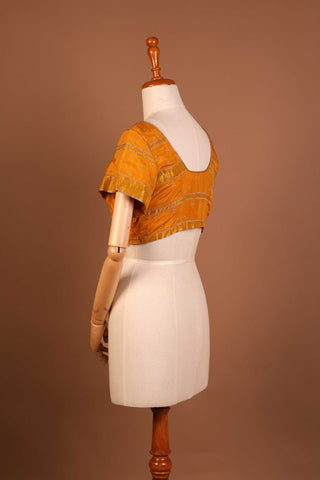 Saffron shine silk cotton blouse