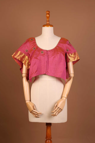 Soft blush Pink silk cotton blouse