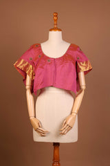 Soft blush Pink silk cotton blouse