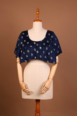 Nautical Blue silk cotton blouse