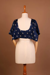 Nautical Blue silk cotton blouse