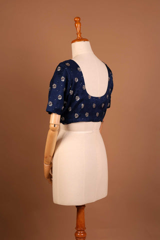 Nautical Blue silk cotton blouse