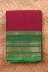 Deep Maroon Chettinad Cotton saree