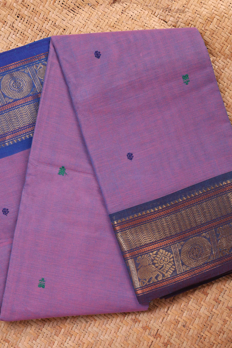 Earthy Mauve Chettinad Cotton saree