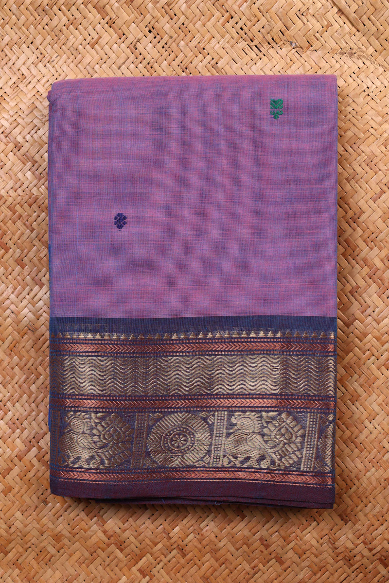 Earthy Mauve Chettinad Cotton saree