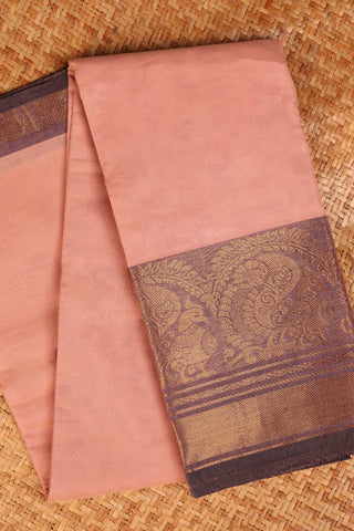 Peach Chettinad Cotton saree