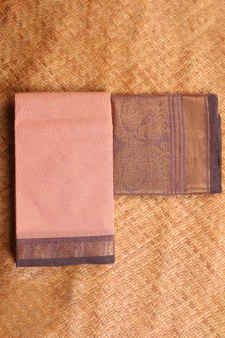 Peach Chettinad Cotton saree