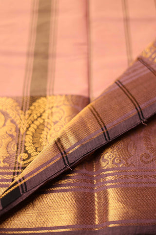 Peach Chettinad Cotton saree