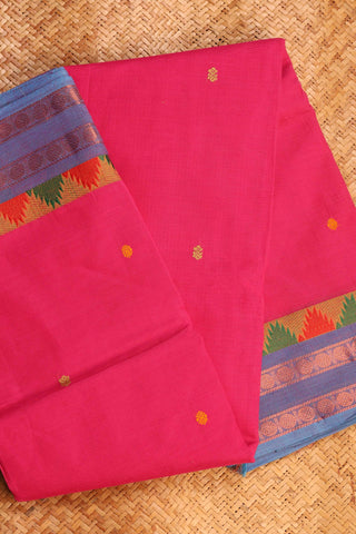 Rani Pink Chettinad Cotton saree