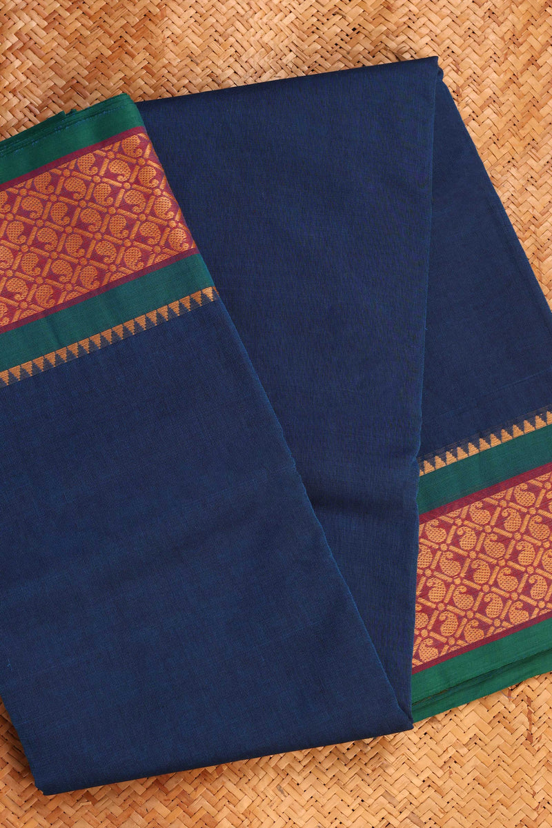 Royal Blue Chettinad Cotton saree