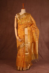 Yellow Organza Saree