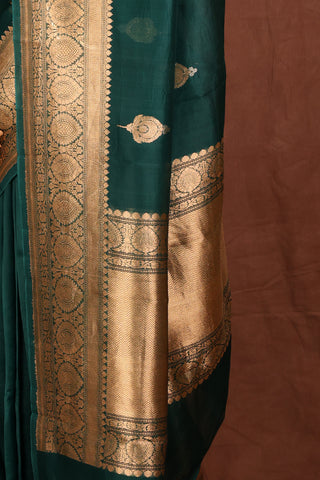 Teal Green Organza saree