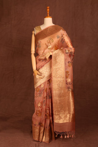 Blush Organza saree