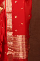 Ruby Red Organza saree