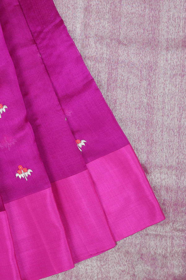 Pink Jamuni Chanderi Handloom Silk saree