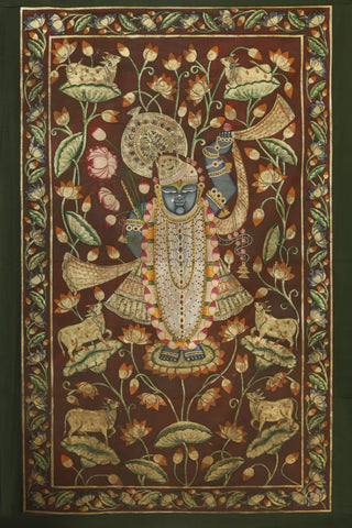 Hand-painted Lord Shrinathji Pichwai painting