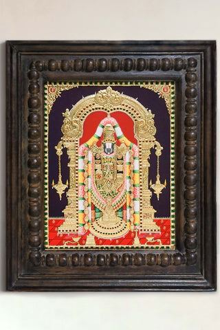 Sri Tirupati Balaji Tanjore painting