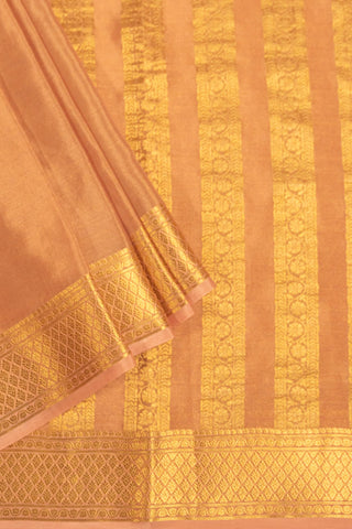 Exquisite Beige Mysore Silk Saree - Unrivaled Quality`