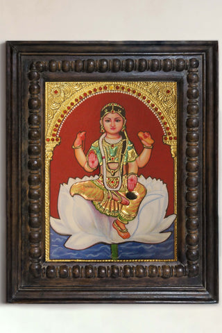 Baal Tripursundari Tanjore Painting