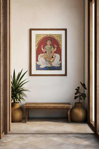 Baal Tripursundari Tanjore Painting