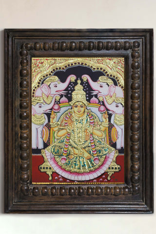 Devi Gajalakshmi Tanjore Painting
