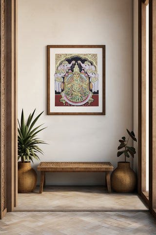 Devi Gajalakshmi Tanjore Painting