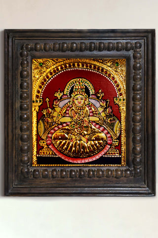Devi Dhairya Lakshmi Tanjore Art piece