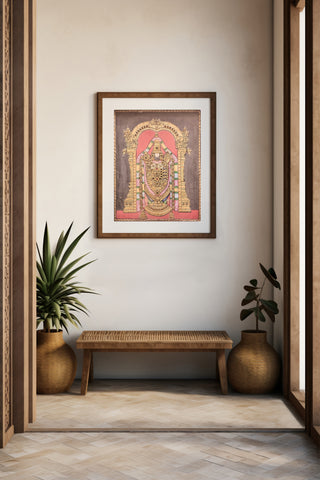 Lord Venkateshwara Tanjore Painting