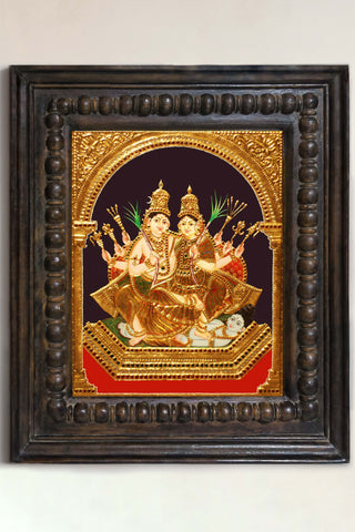 Kameshwara-Kameshwari Tanjore Painting