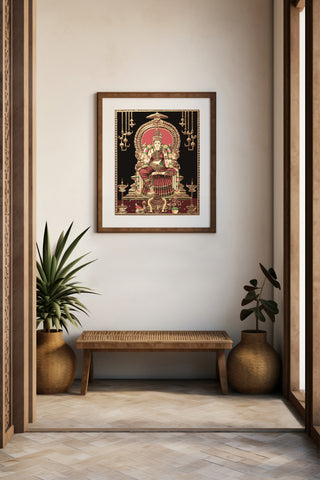 Bhuvaneswari Tanjore Painting