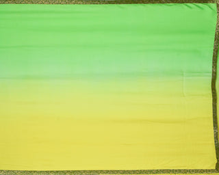 Parrot Green & Yellow Ombre Modal Silk Saree with Mehndi Green Gold Zari Border