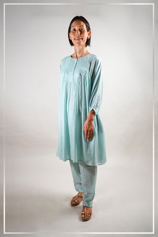 Light Blue Muslin Coord Set – Comfortable & Stylish Loungewear