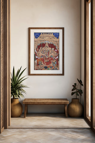 Goddess Chamundi Tanjore Painting