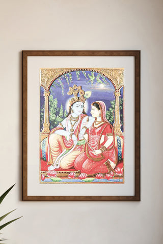 Radha Krishna Tanjore Painting