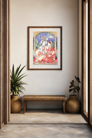 Radha Krishna Tanjore Painting