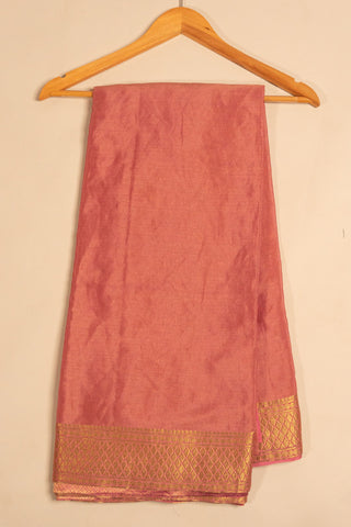 Rich Coral Pure Mysore Silk Saree - Exquisite Quality