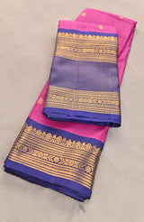 Pink Kanchipuram Pure Silk Saree