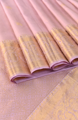 Mauve Kanchipuram Pure Silk Saree