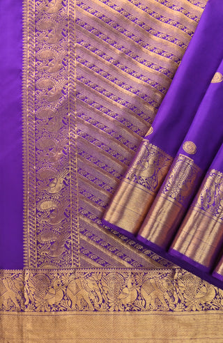 Royal Purple Kanchipuram Pure Silk Saree